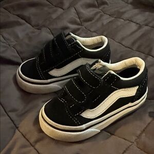 Vans Kids Black and White Sneakers